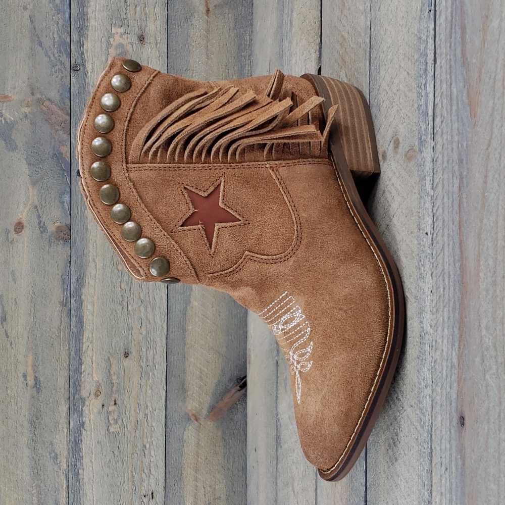 Dingo Women's Lonestar Western Leather Whiskey Bootie - Picture 3 of 10